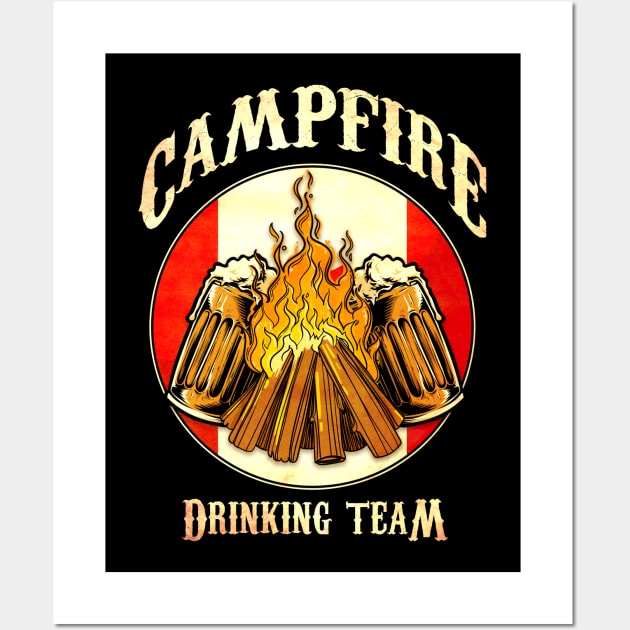 Drinking Team Beer Canada Wall Art by Toeffishirts